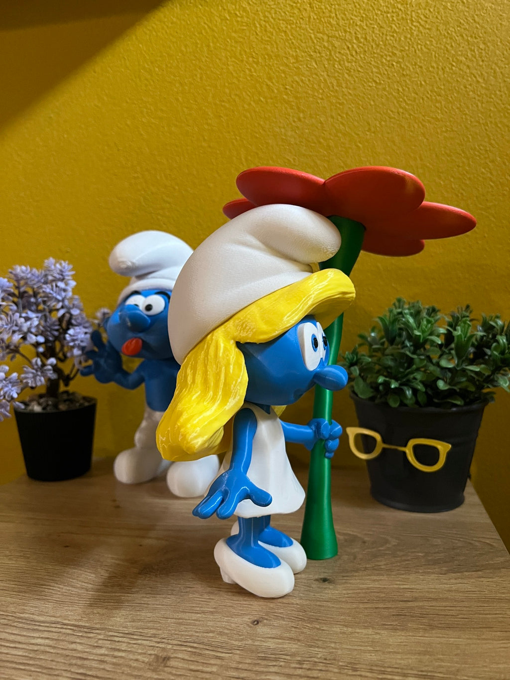 Φιγούρα Στρουμφίτας με Λουλούδι – Συλλεκτικό  / Διακοσμητικό (Στρουμφάκια)