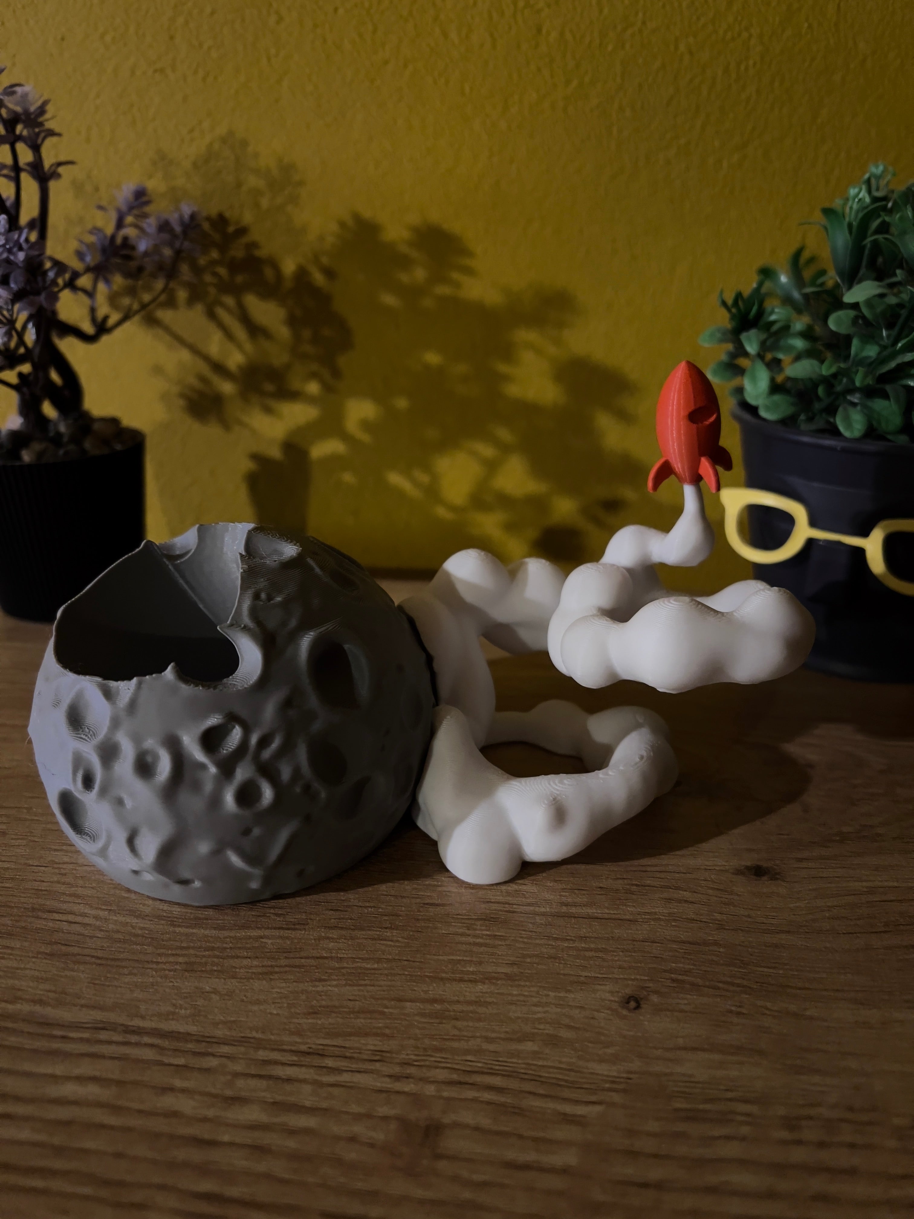 PS5 Controller Stand – Moon with Rocket / Βάση Χειριστηρίου